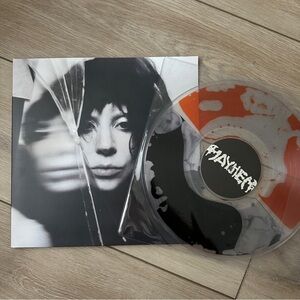 Lady Gaga MAYHEM Bad World Exclusive Orange/Black Liquid & Etched Vinyl 2xLP